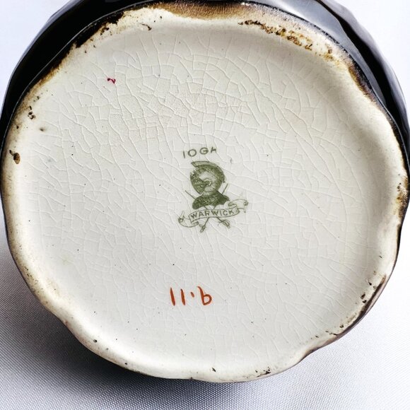 Antique Warwick China Pitcher Hand Painted Floral Embossed Ewer 10” 1905-1920 - Picture 6 of 10